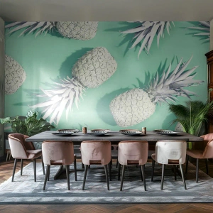 Fotótapéta Premium Canvas - jól megy a mentával - Absztrakció, Ananász, Darab - 100x70 cm