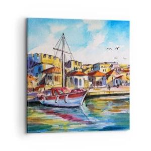 Vászonkép - Szivárványos délután - 70x70 cm