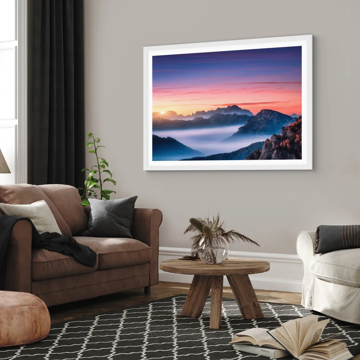 Poszter fekete keretben - A völgyek fölött - 100x70 cm