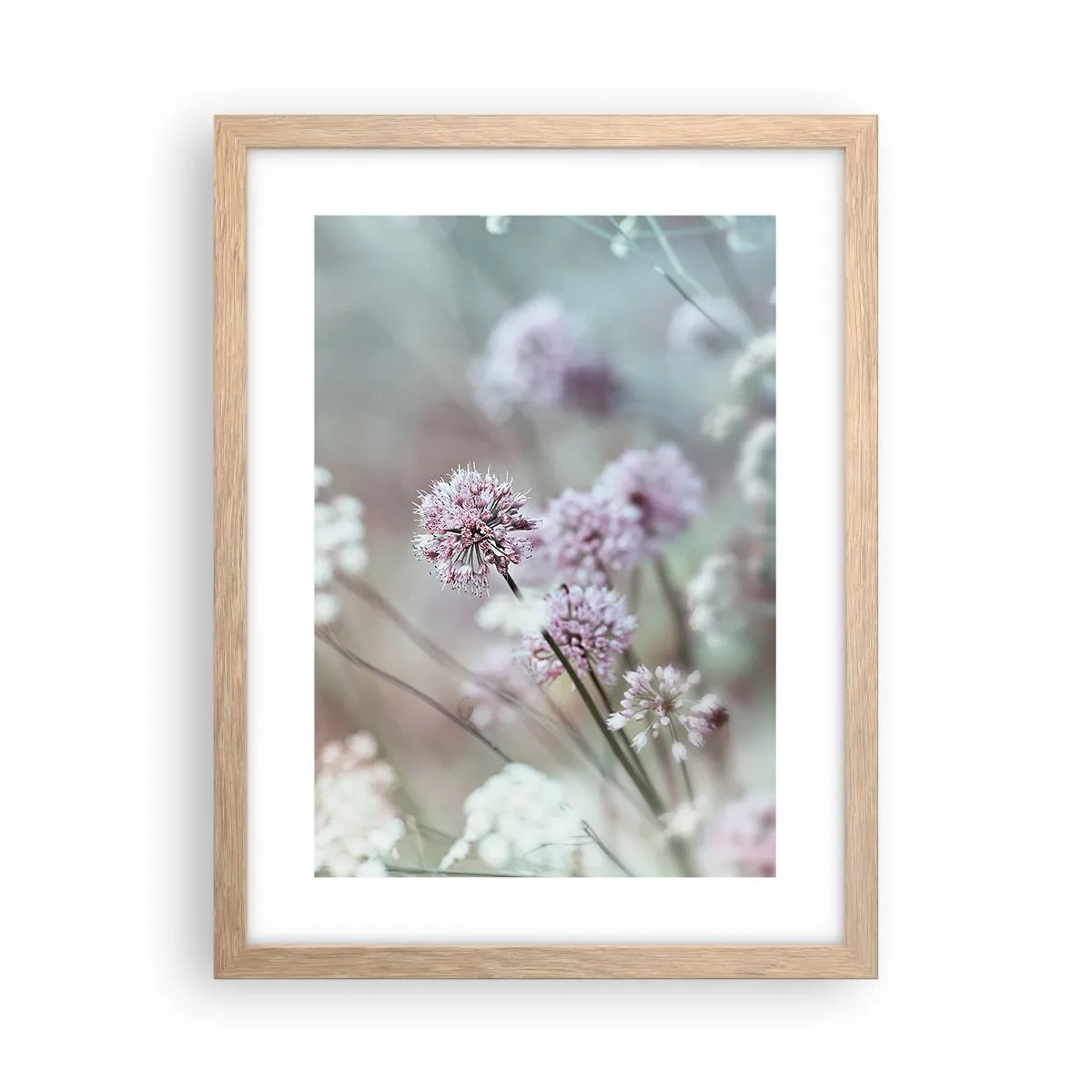 Poszter világos tölgy keretben - Fűszerek édes filigránja - 30x40 cm