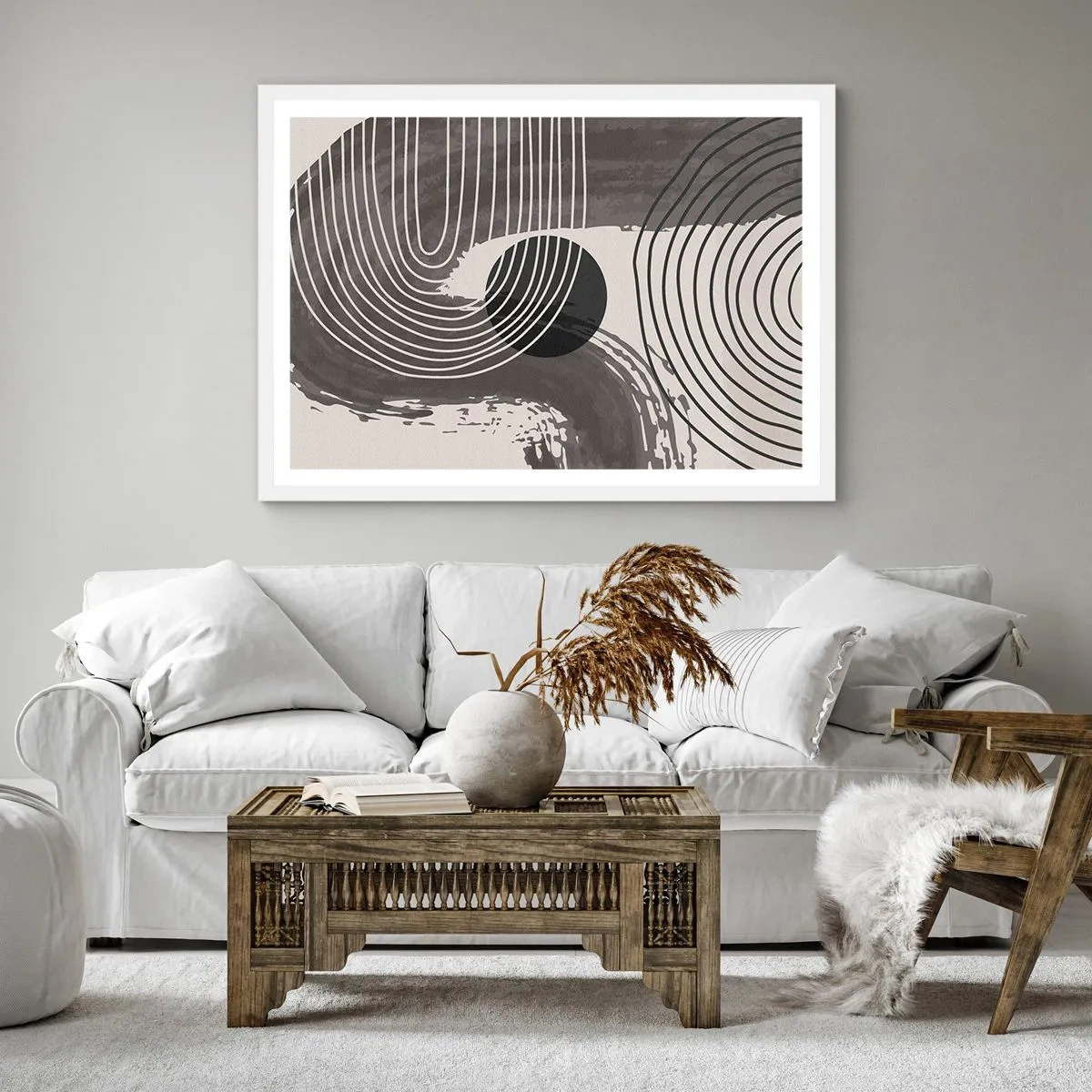 Poszter fekete keretben - Az ovális nyer - 40x40 cm