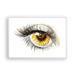 Poszter fekete keretben - Tekintet forró mint a nyár - 100x70 cm