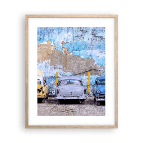 Poszter világos tölgy keretben - Veteránok találkozása - 40x50 cm