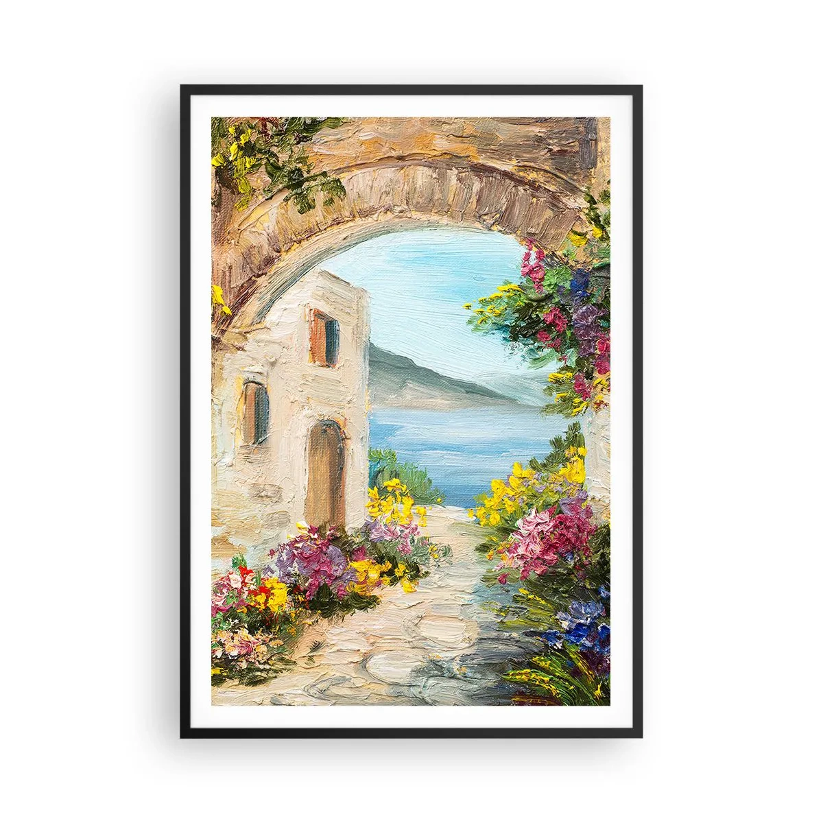 Poszter fehér keretben - Egy tengerparti vidék varázsa - 70x100 cm