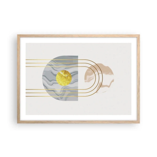 Poszter világos tölgy keretben - Fényerő és ragyogás - 70x50 cm