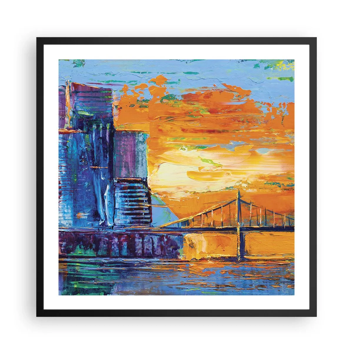 Poszter fehér keretben - Kultúra és természet - 60x60 cm