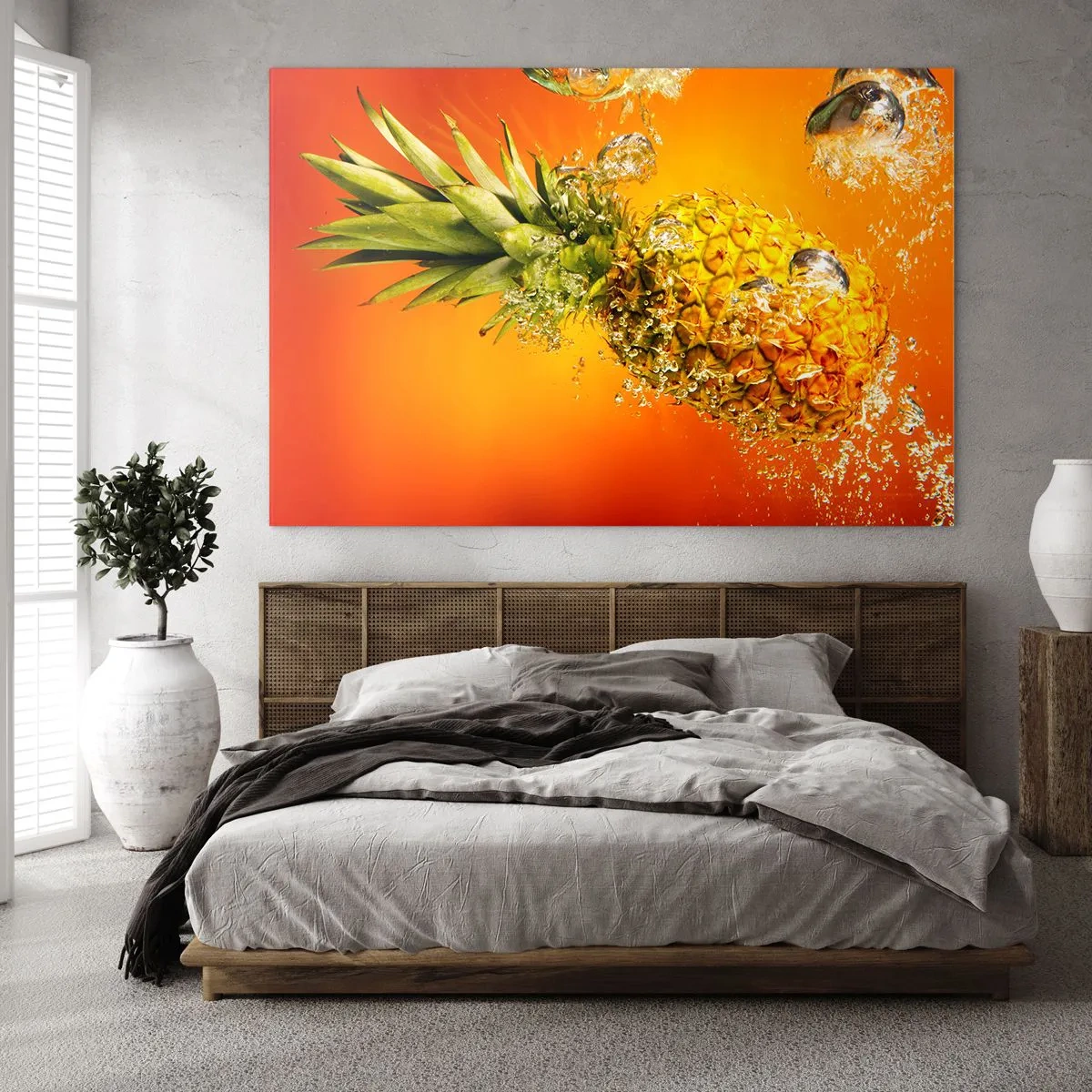 Üveg kép - Trópusi lédús frissesség - 100x70 cm