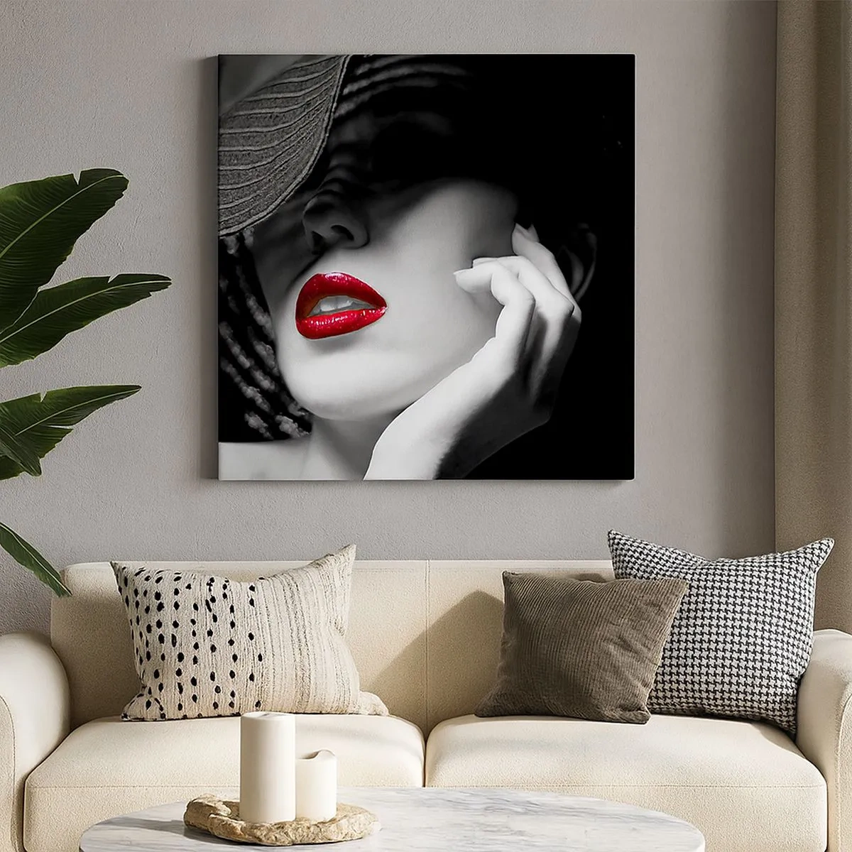 Vászonkép - Egy tanulmány Scarletben - 30x30 cm