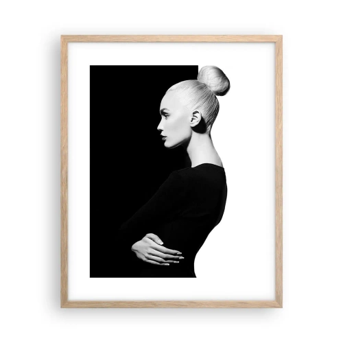 Poszter világos tölgy keretben - Egyszerűen egy nő - 40x50 cm