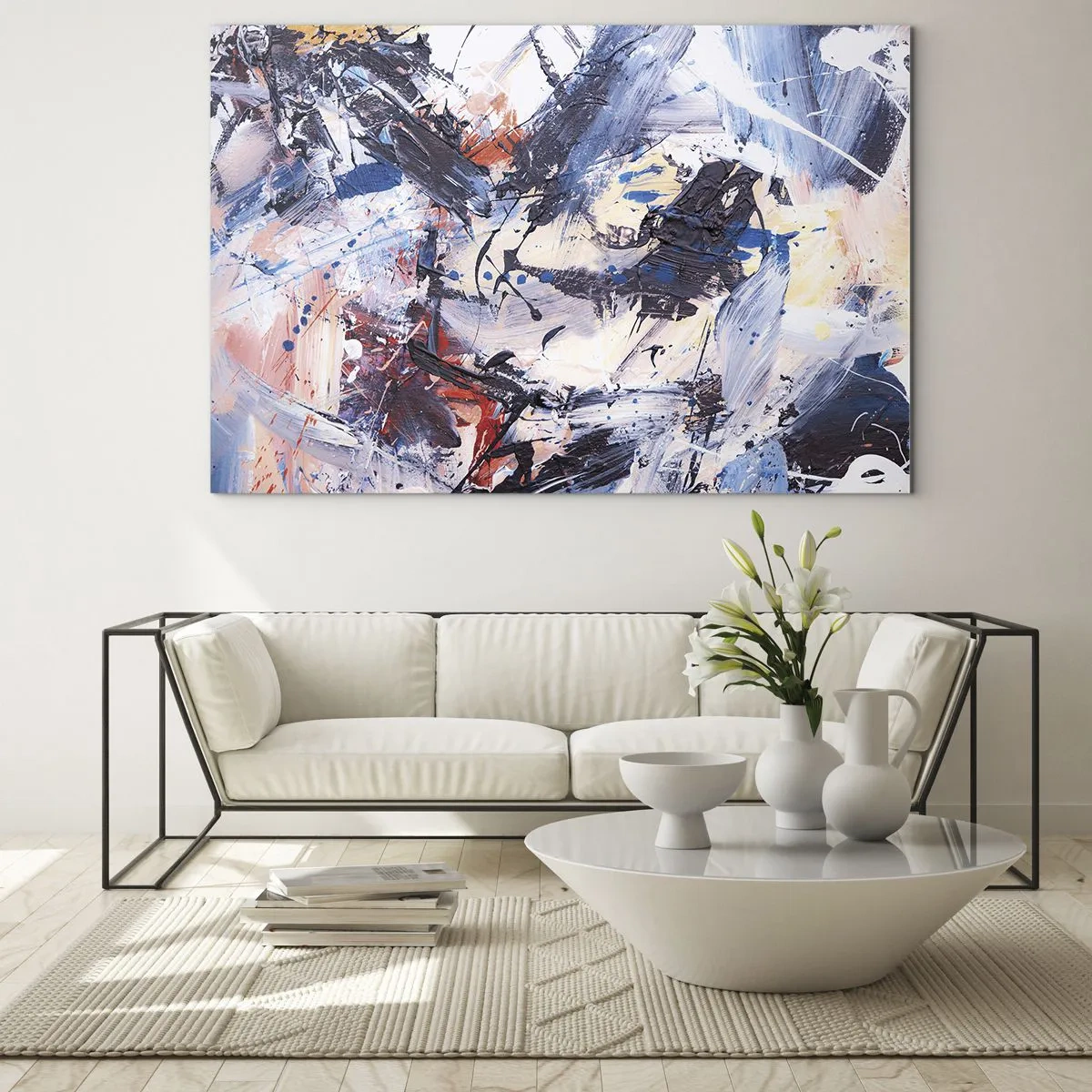 Üveg kép - Őrült absztrakt tánc - 120x80 cm