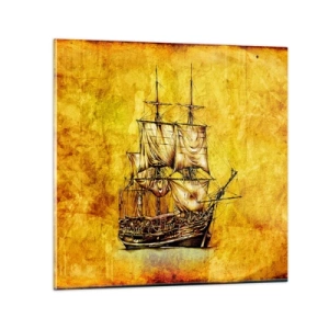 Üveg kép - Irány Tortuga! - 70x70 cm