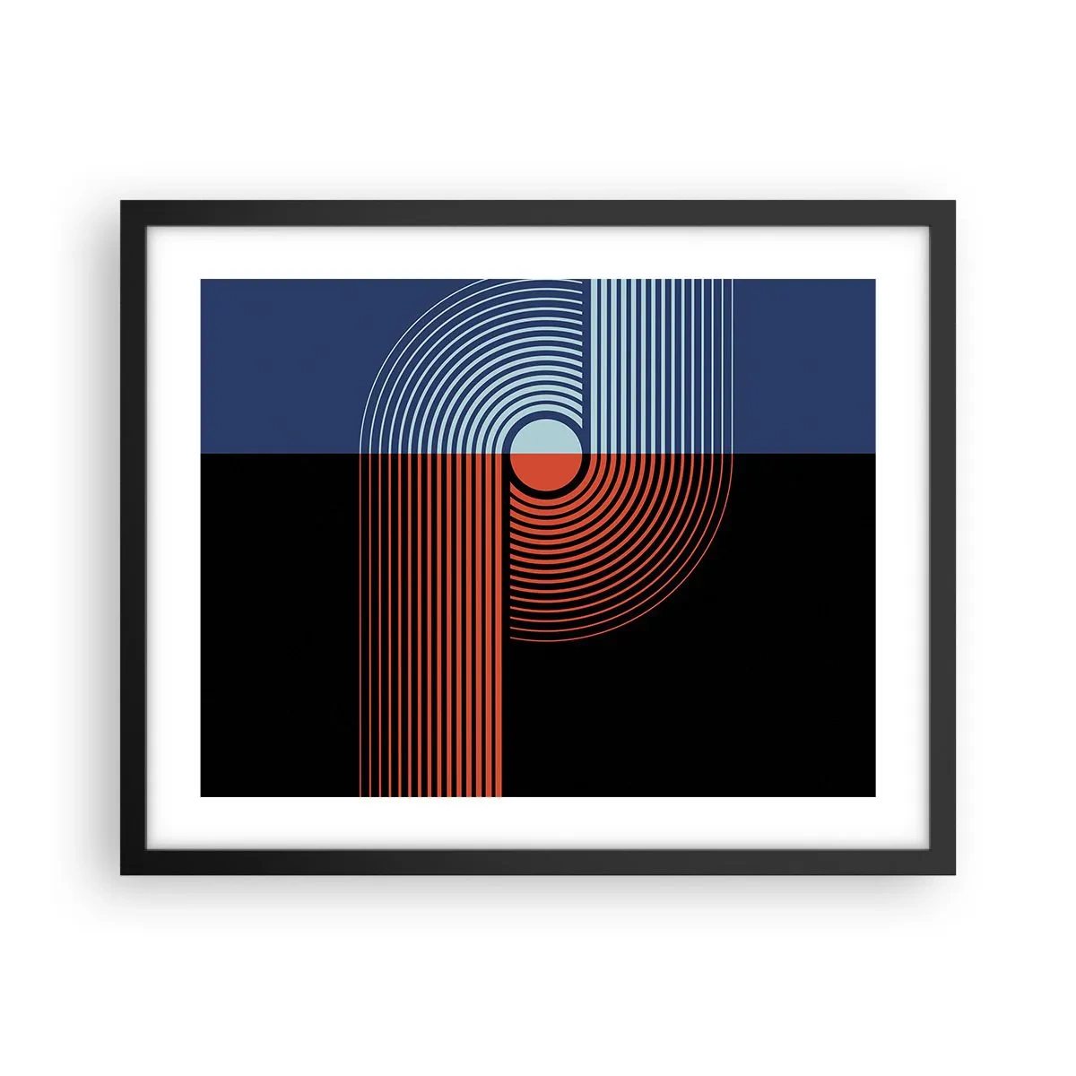 Poszter fehér keretben - Geometrikus ölelésben - 50x40 cm