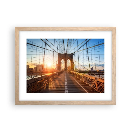 Poszter világos tölgy keretben - Az arany hídon - 40x30 cm