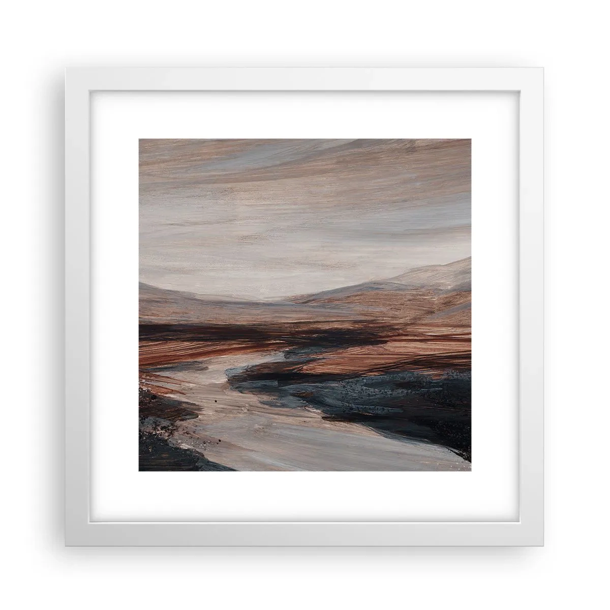 Poszter fekete keretben -  Békés völgy - 30x30 cm