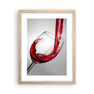 Poszter világos tölgy keretben - Szín - mozgás - hang - 30x40 cm