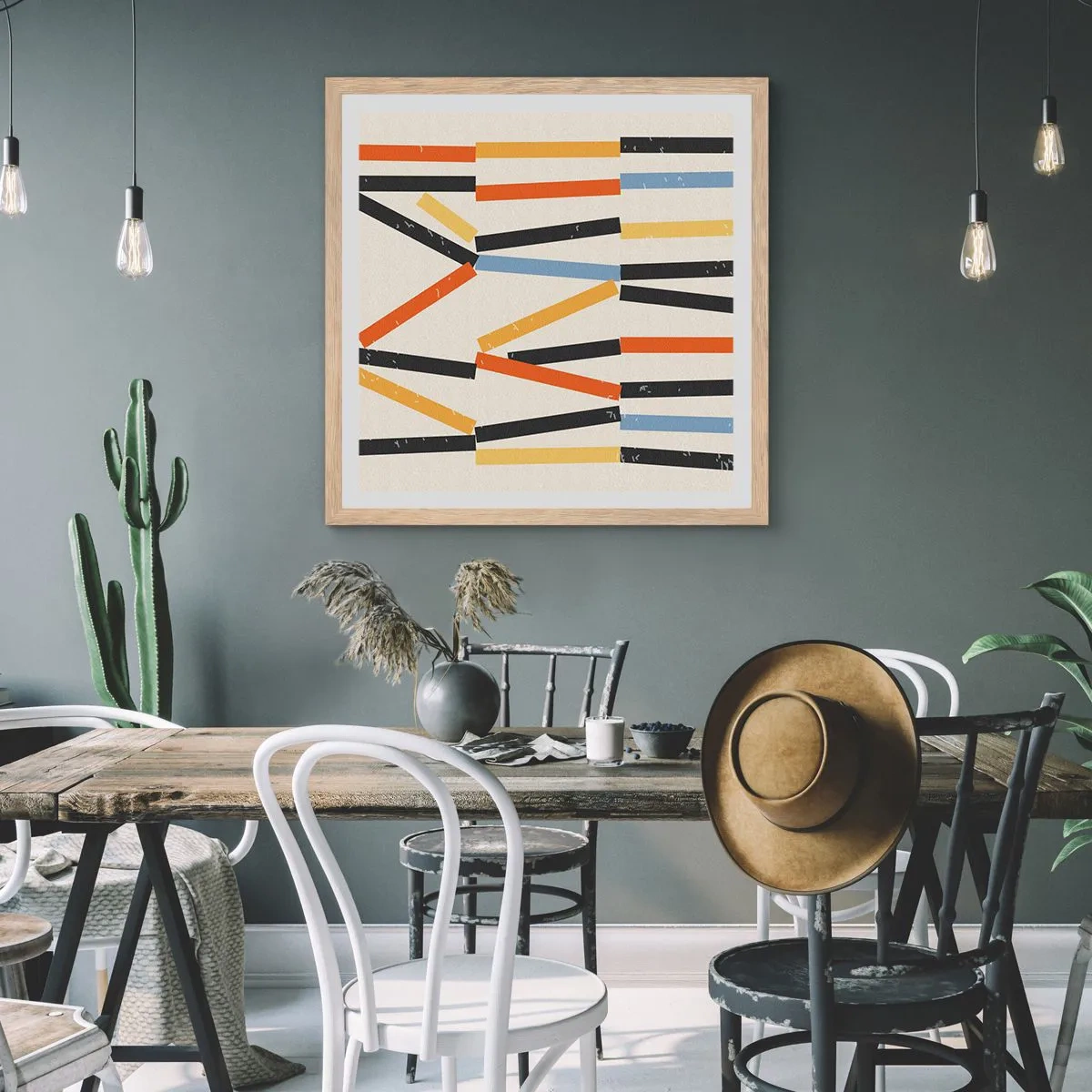 Poszter világos tölgy keretben - Vízszintes kompozíció - 60x60 cm