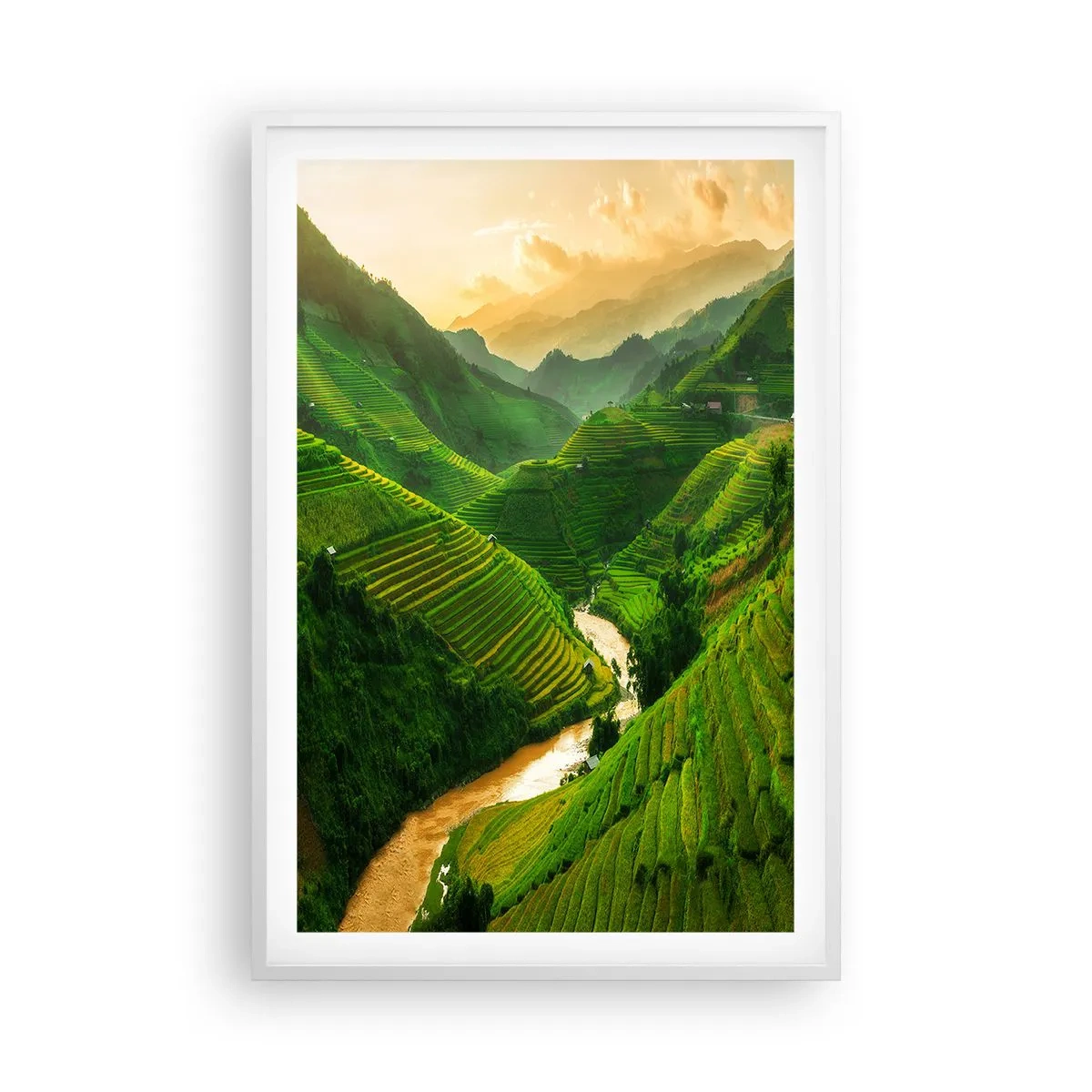 Poszter fekete keretben - Vietnámi völgy - 61x91 cm
