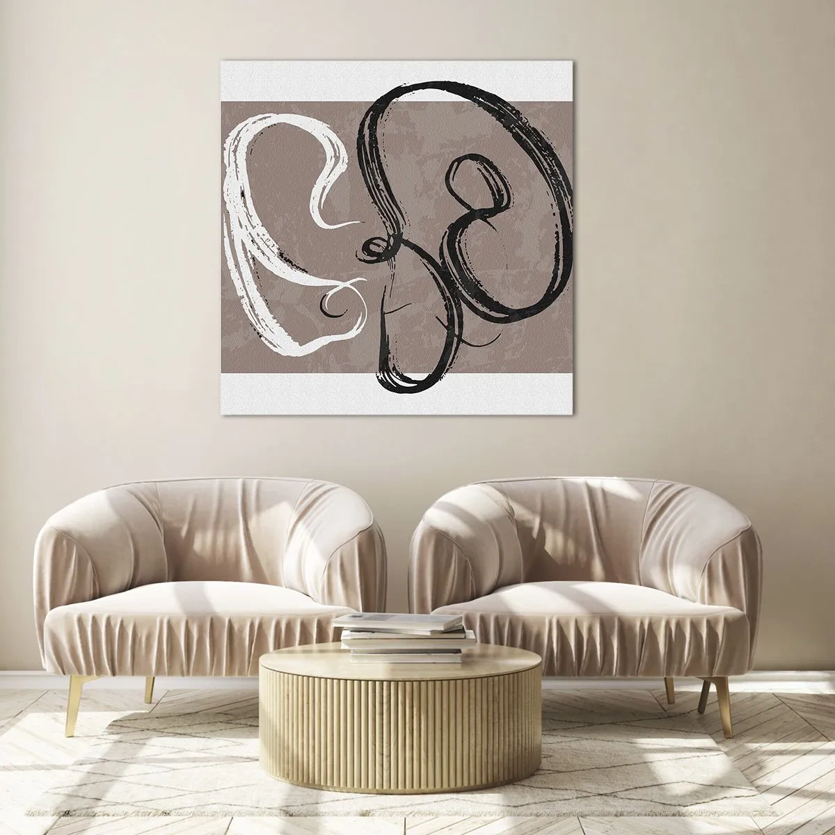 Üveg kép - Kompozíció - a teljesség keresése - 50x50 cm