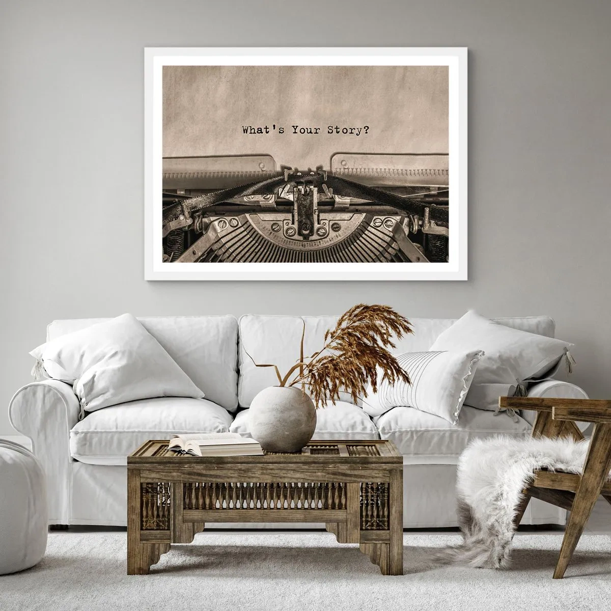 Poszter fekete keretben - Meséld el - 50x50 cm