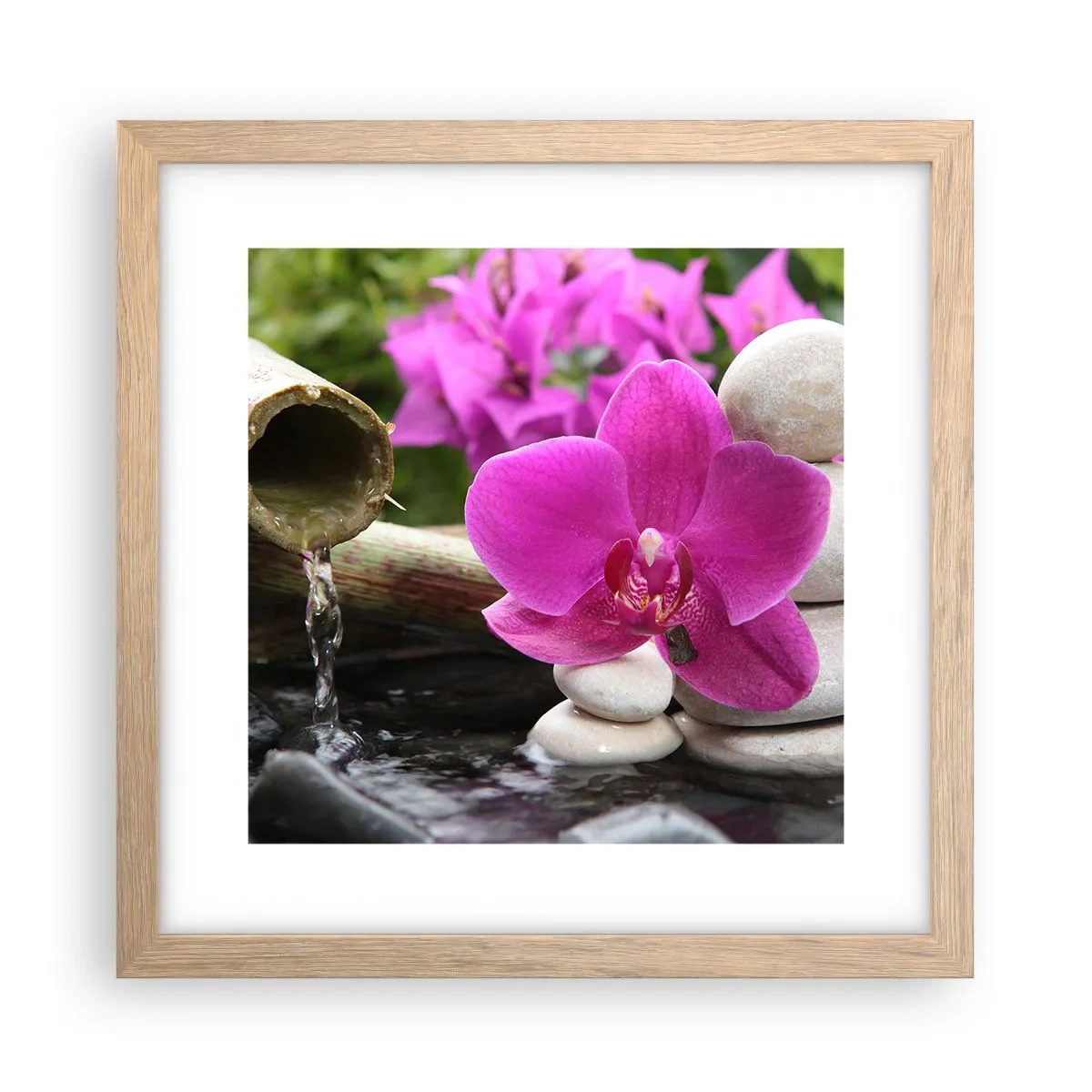 Poszter világos tölgy keretben - Már pihensz - 30x30 cm