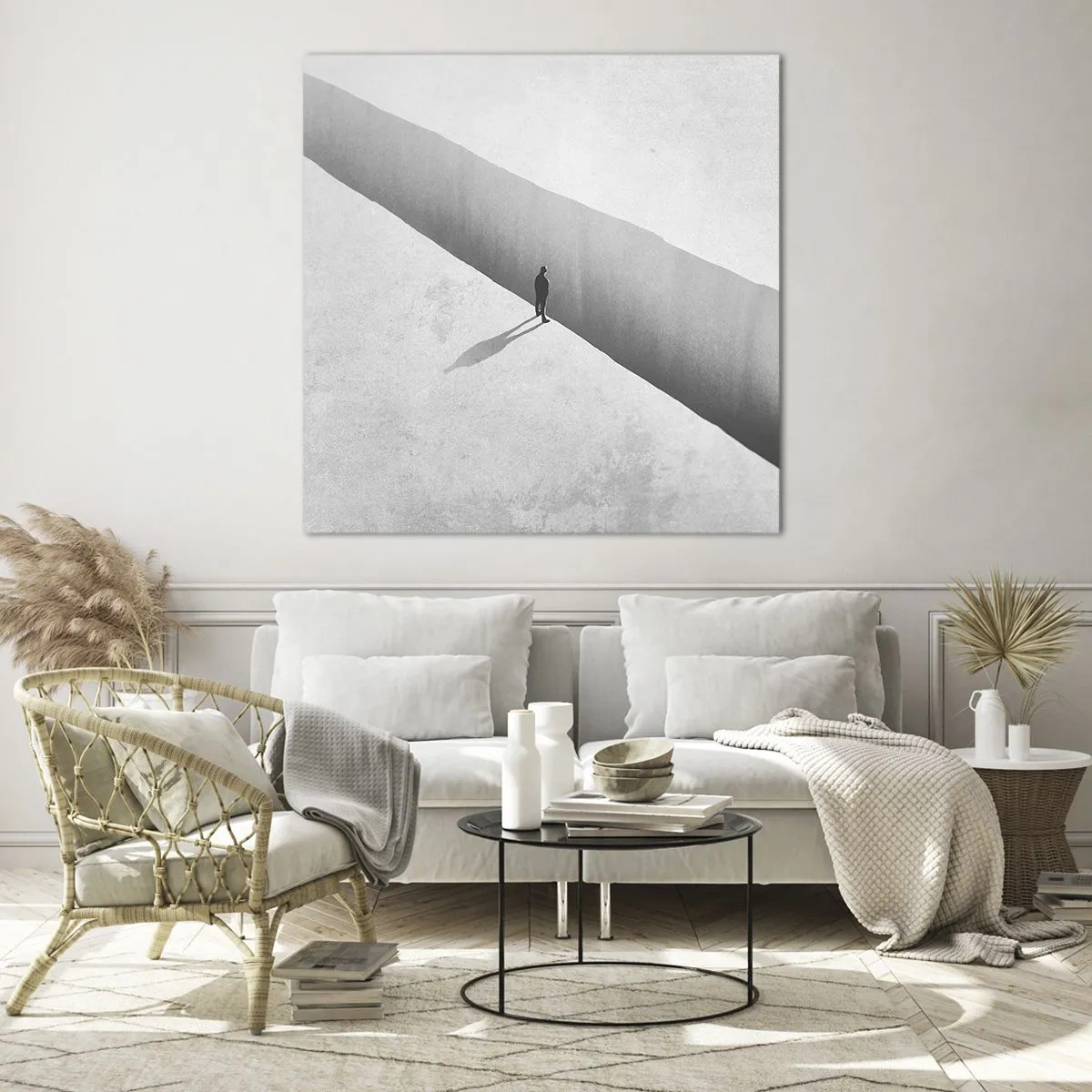 Üveg kép - Fényes célpont - 70x70 cm