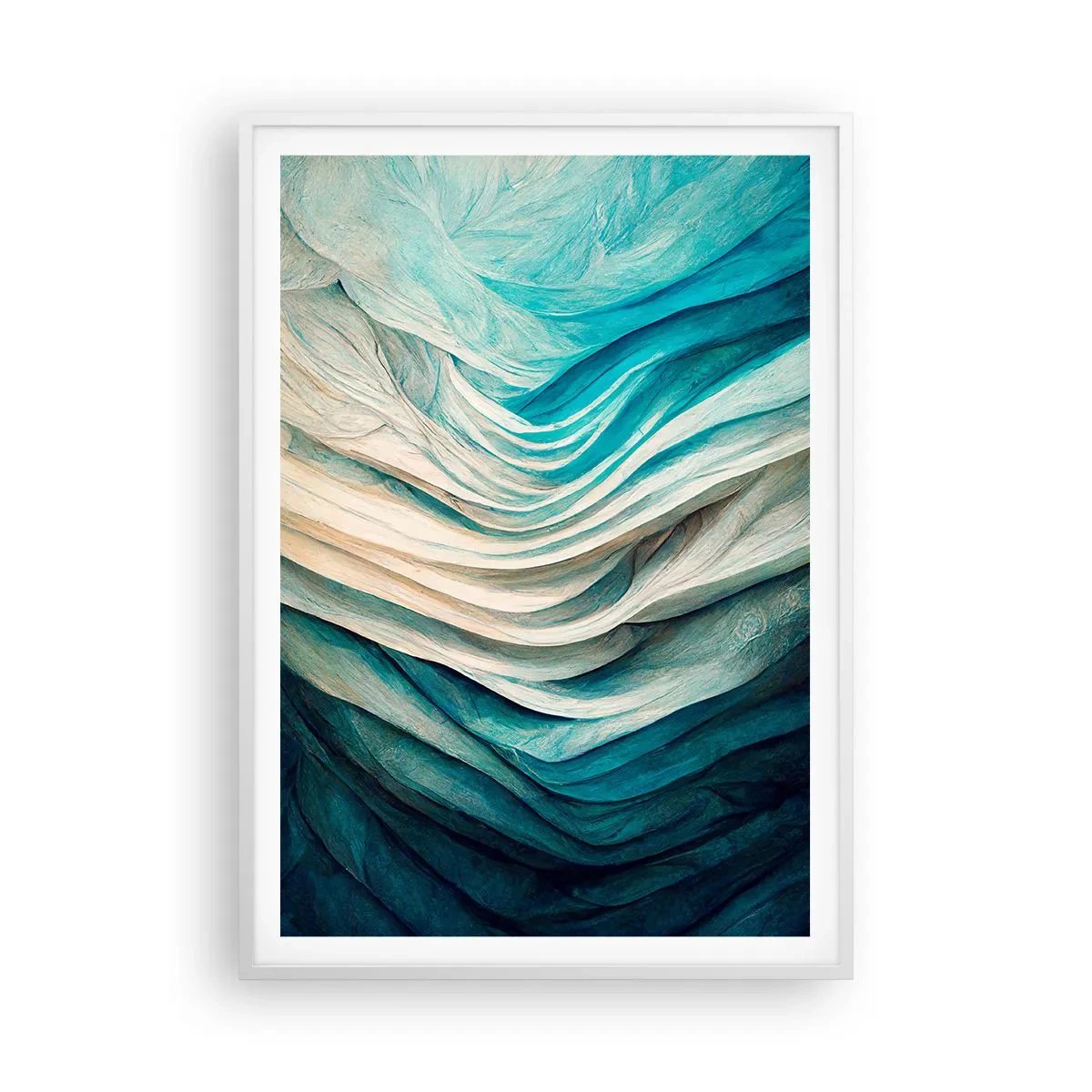 Poszter fekete keretben - Kék telhetetlenség - 70x100 cm