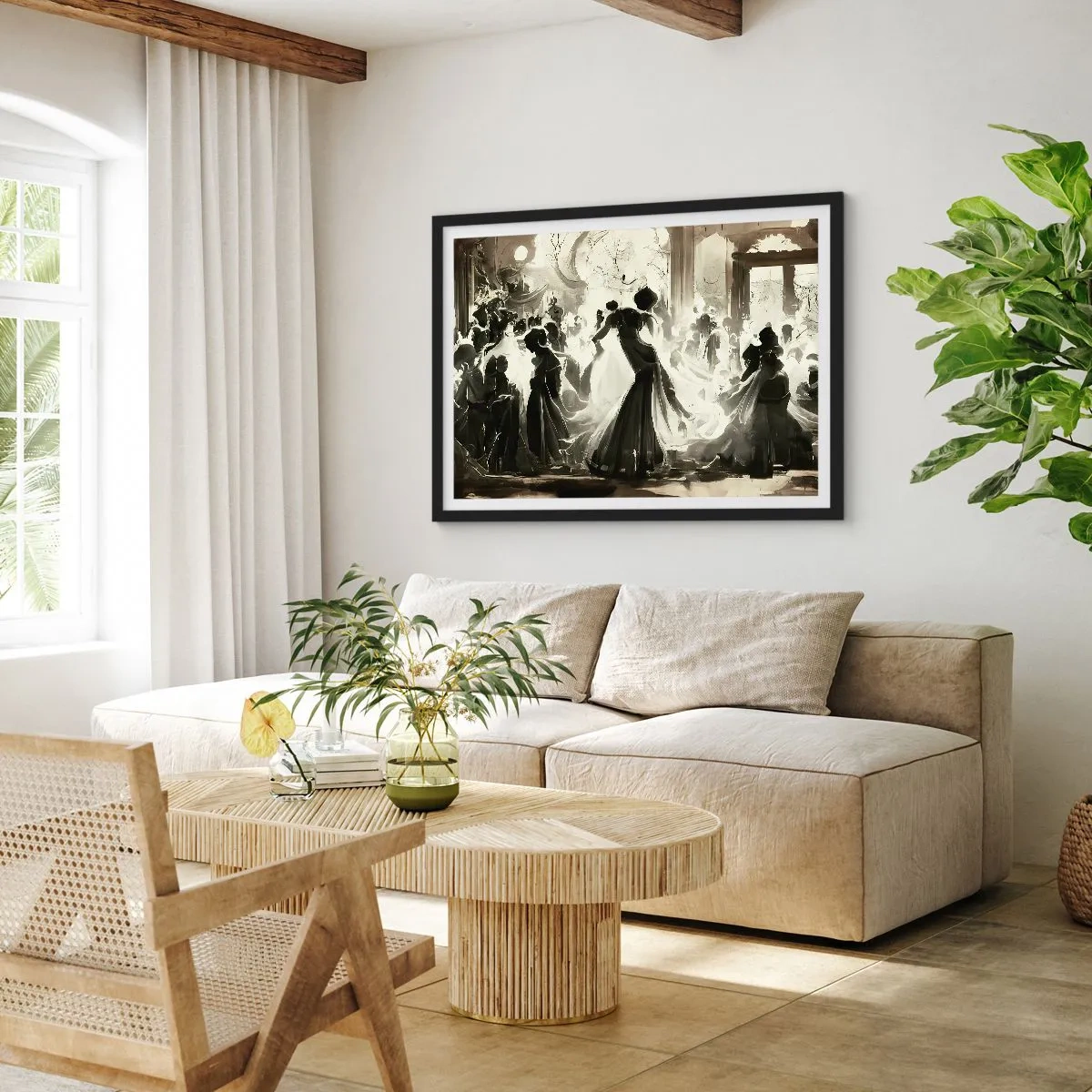 Poszter fehér keretben - Nagy álarcosbál - 91x61 cm