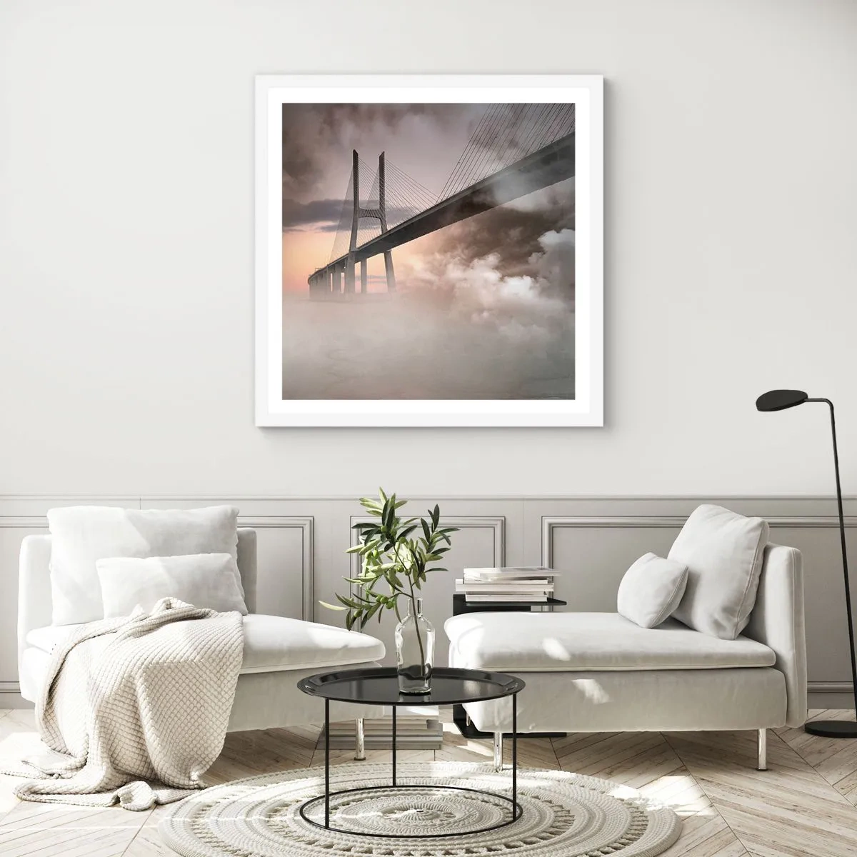 Poszter fekete keretben - A nem létező folyó mentén - 60x60 cm