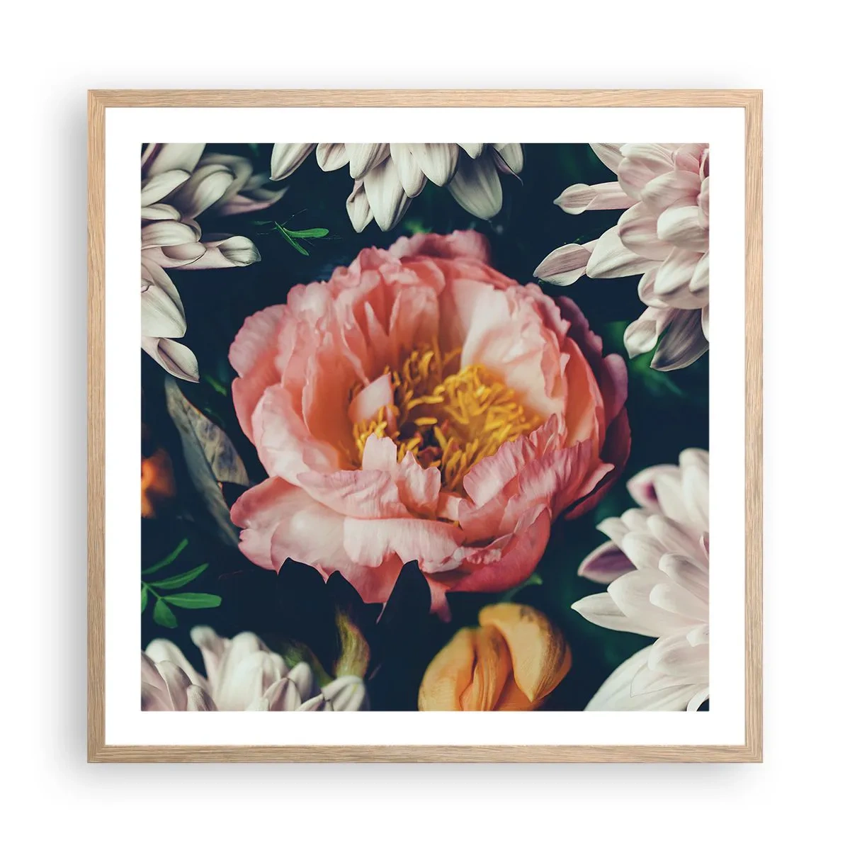 Poszter világos tölgy keretben - Barokk pompával - 60x60 cm