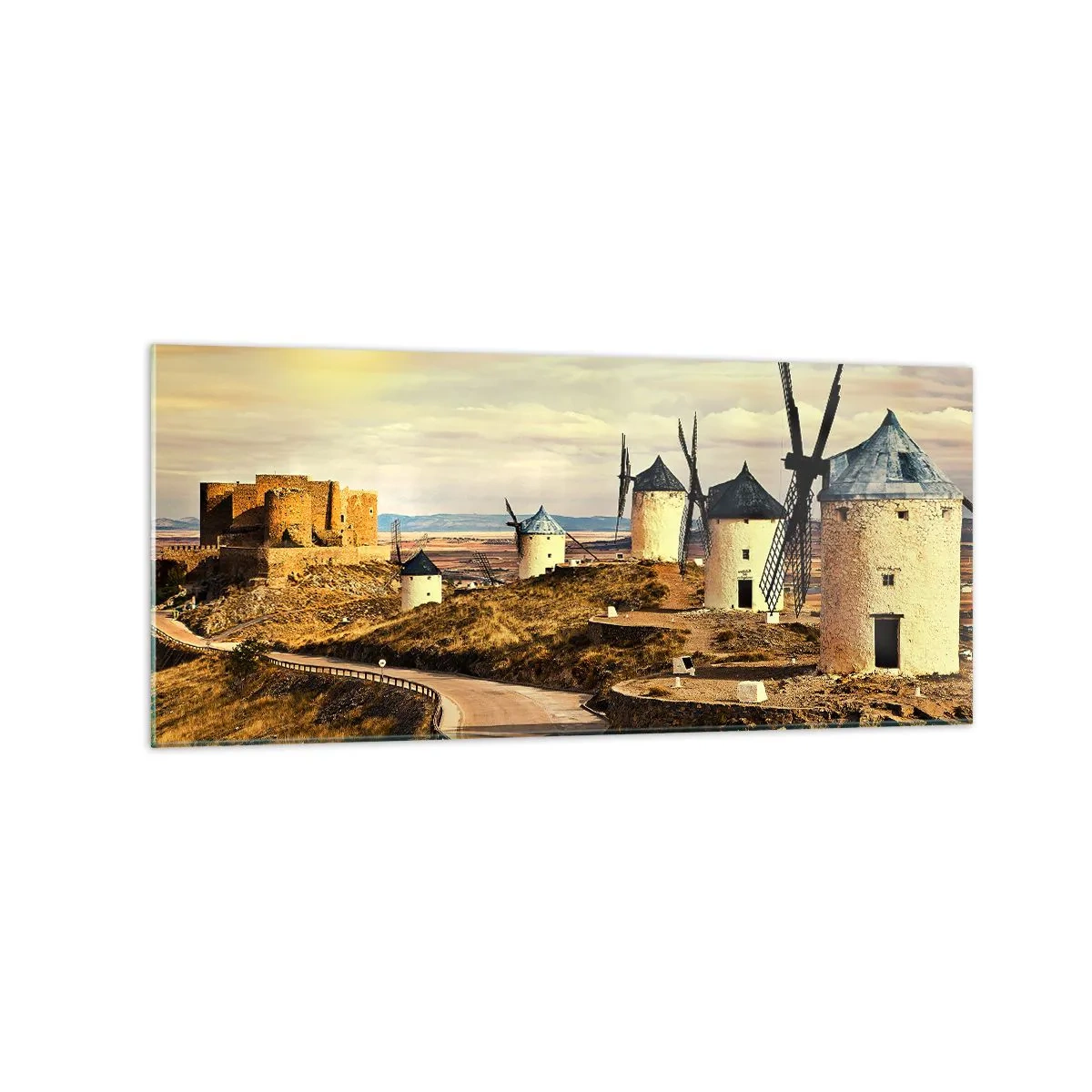 Üveg kép - Mindjárt megjelenik Don Quijote - 120x50 cm