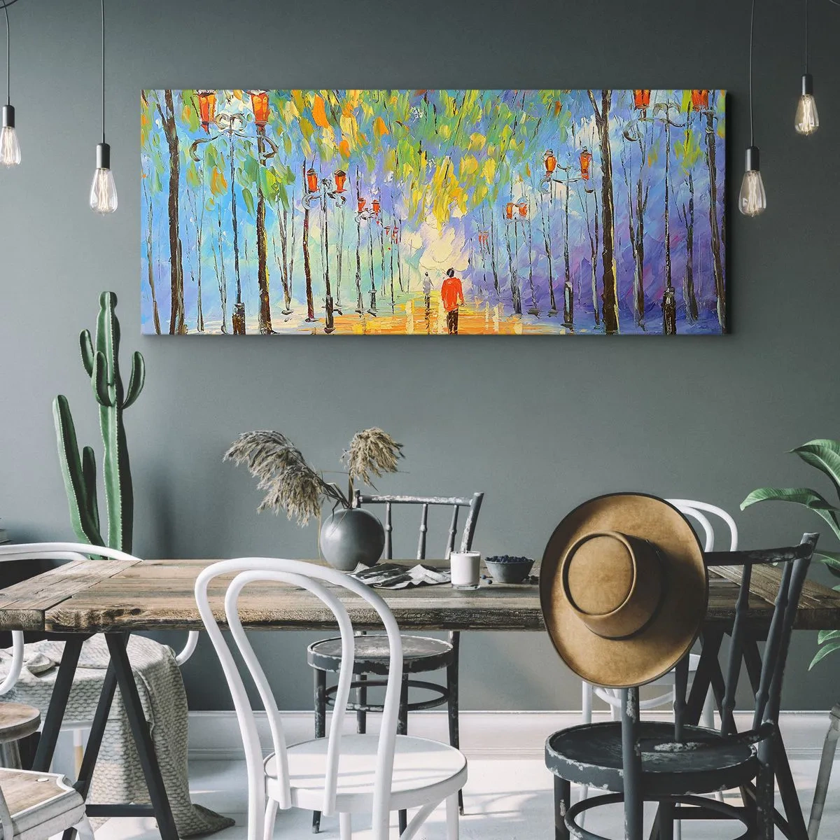 Vászonkép - Eső éjszakai dala - 120x50 cm