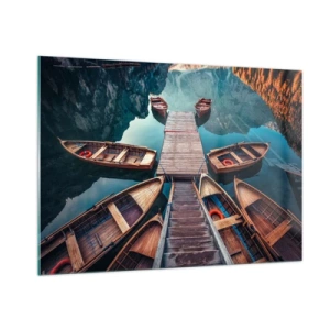 Üveg kép - A kikötőben várok - 100x70 cm