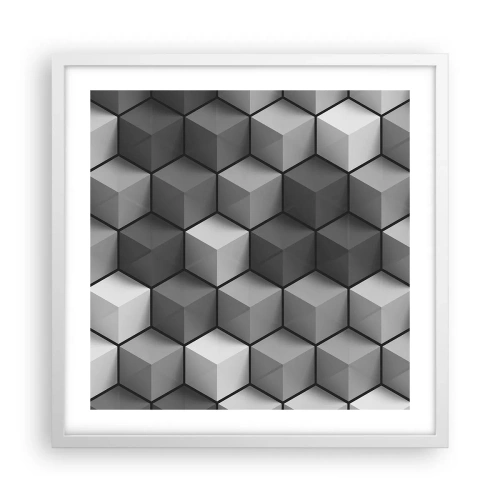 Poszter fekete keretben - Kubista kirakós - 50x50 cm