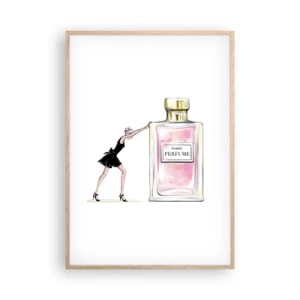 Poszter világos tölgy keretben - A nőiesség lényege - 70x100 cm