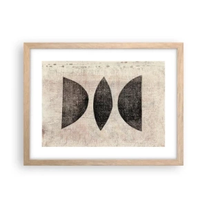 Poszter világos tölgy keretben - Etnikai absztrakció - 40x30 cm