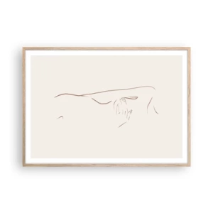 Poszter világos tölgy keretben - A vágy alakja - 100x70 cm