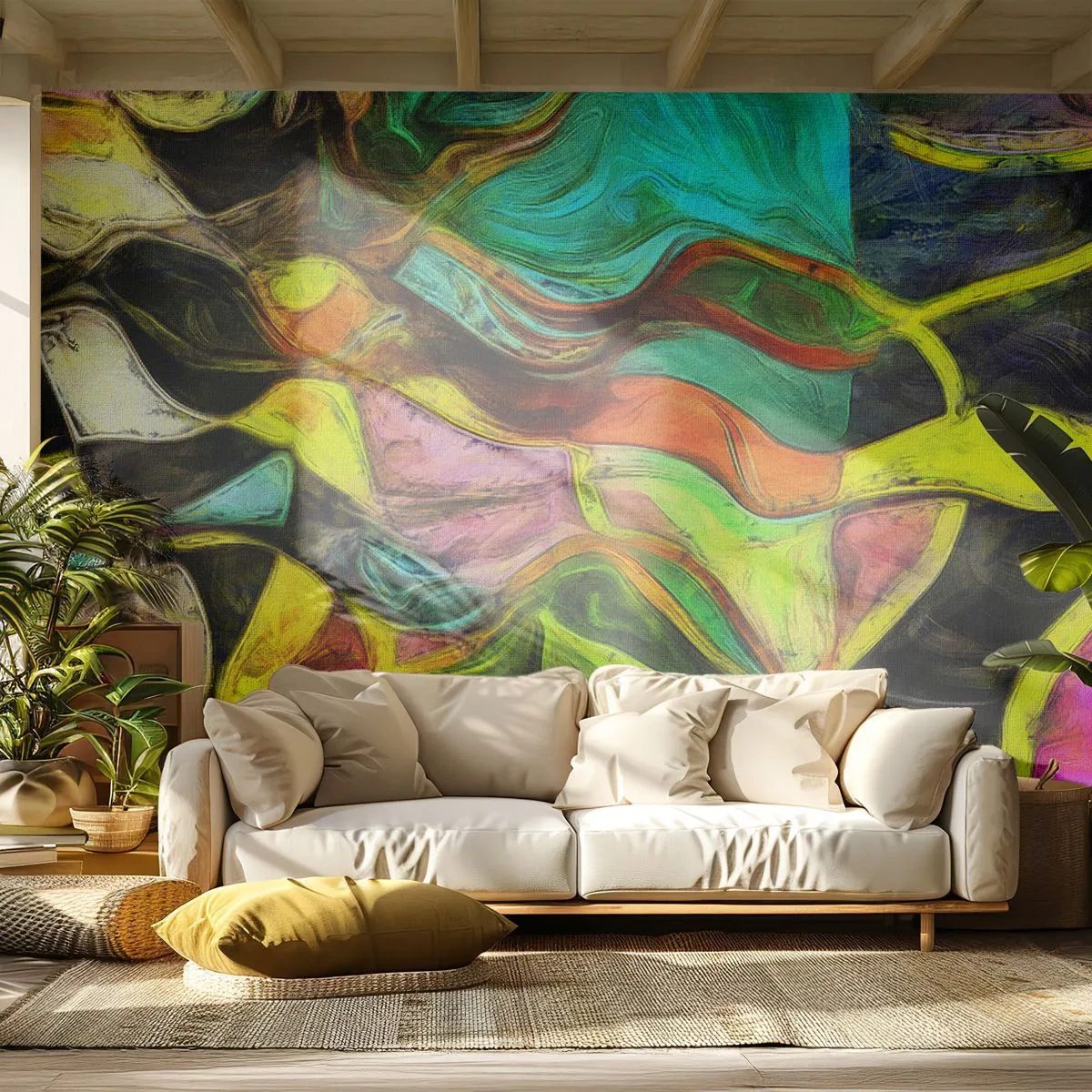 Öntapadós Fotótapéta Deluxe Sticker - A mozgás az élet - Absztrakció, Darab, Festmény - 200x140 cm