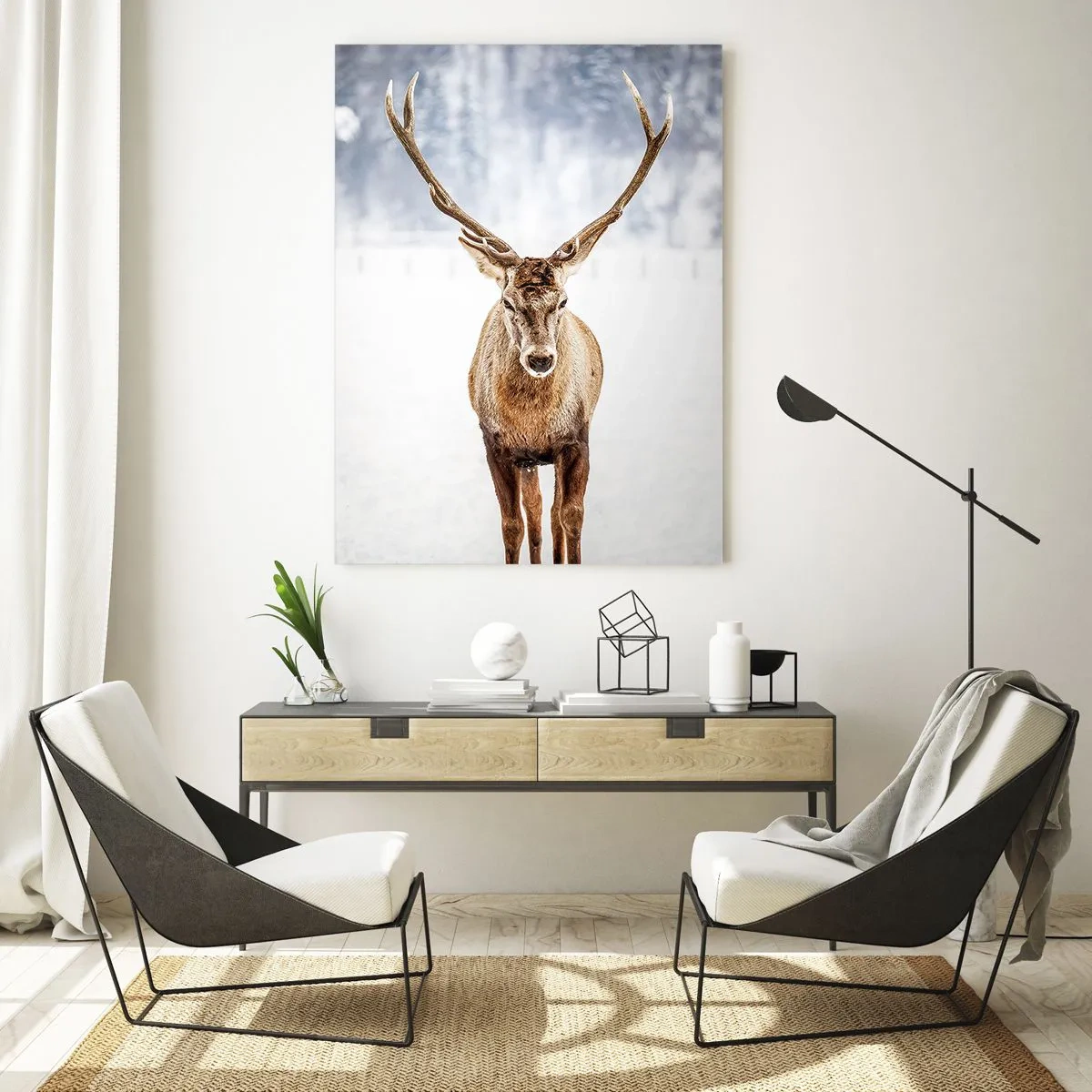 Üveg kép - Egyenesen a hóködből - 50x70 cm