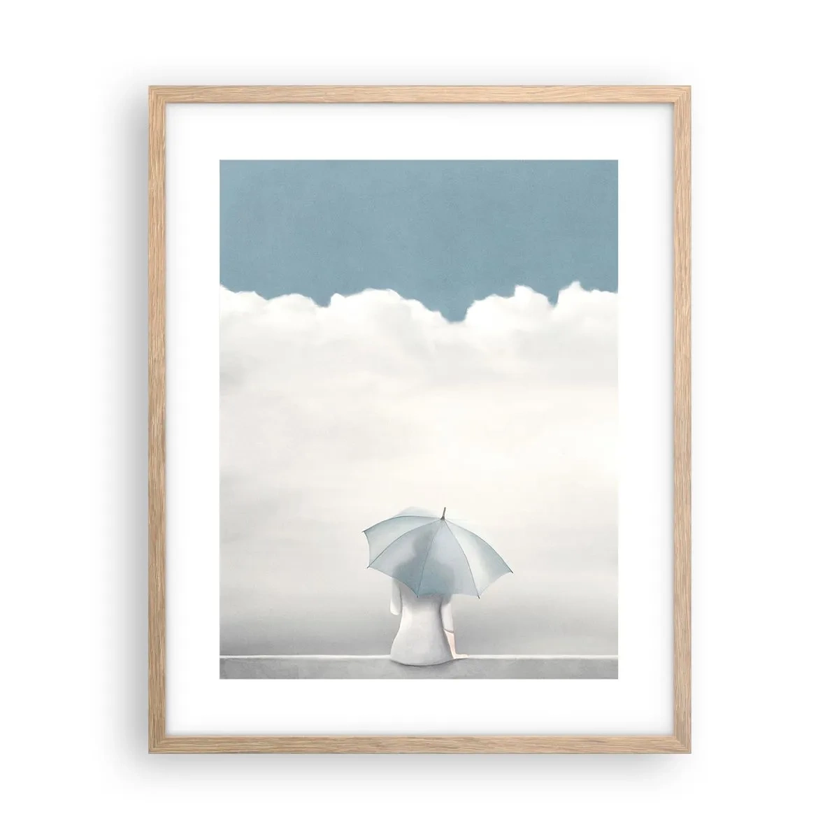 Poszter világos tölgy keretben - A valóság és az álmok határán - 40x50 cm