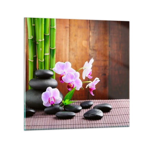 Üveg kép - Ismerd meg a kelet örömeit - 60x60 cm