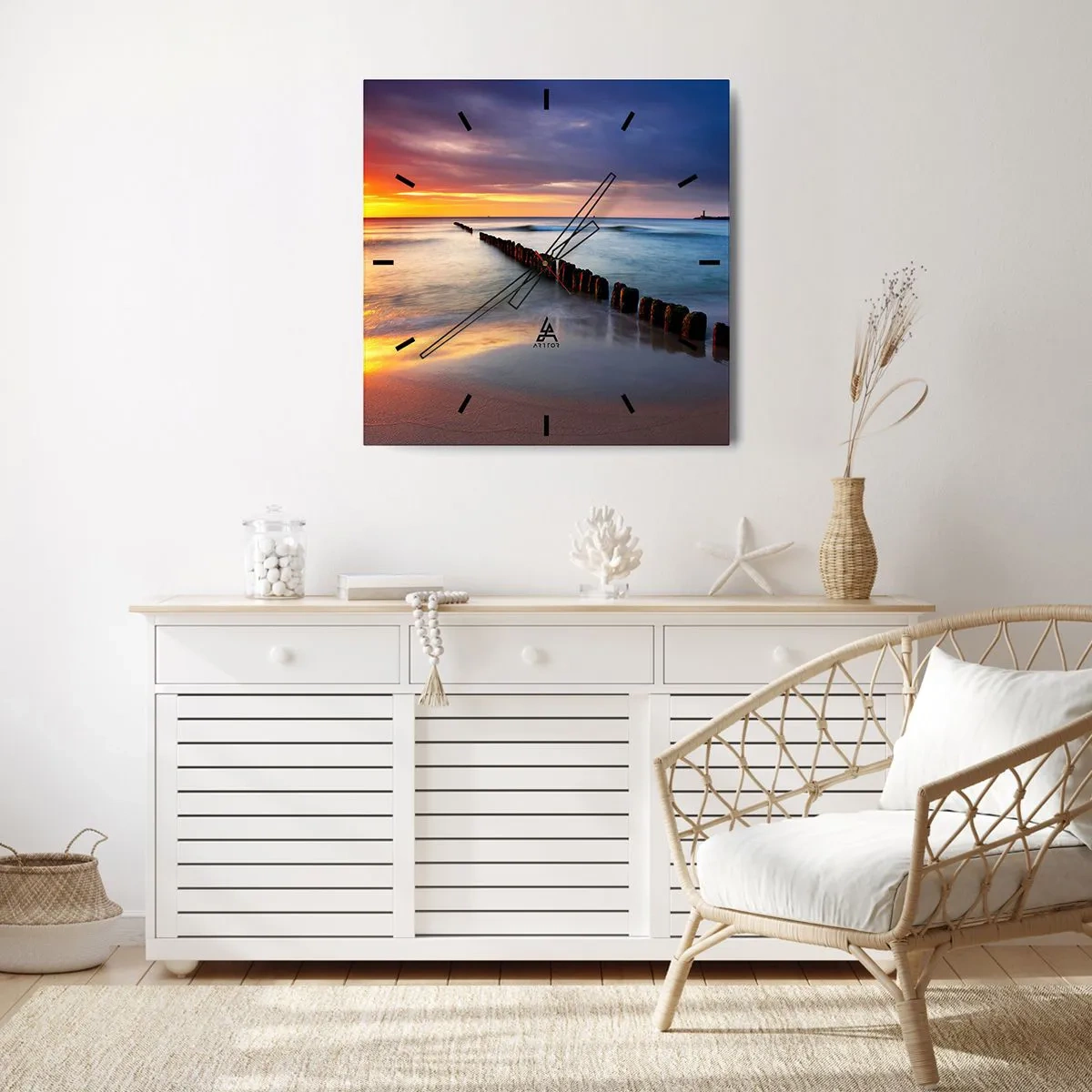 Falióra, Óra - Halgasd a csendet - 40x40 cm