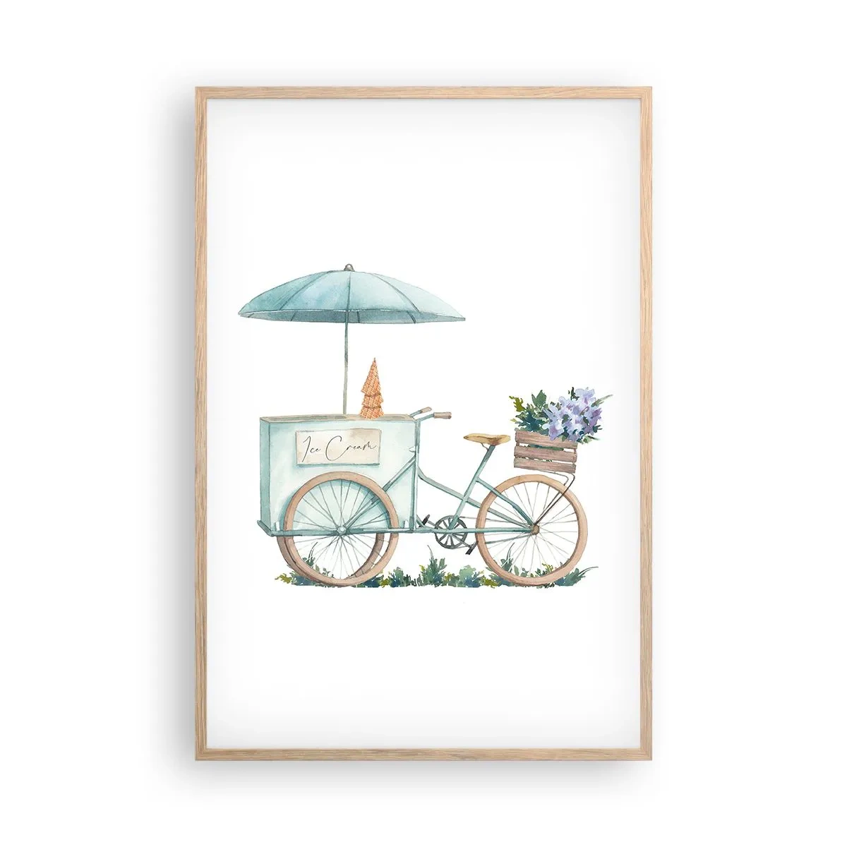 Poszter világos tölgy keretben - A nyár édes emléke - 61x91 cm