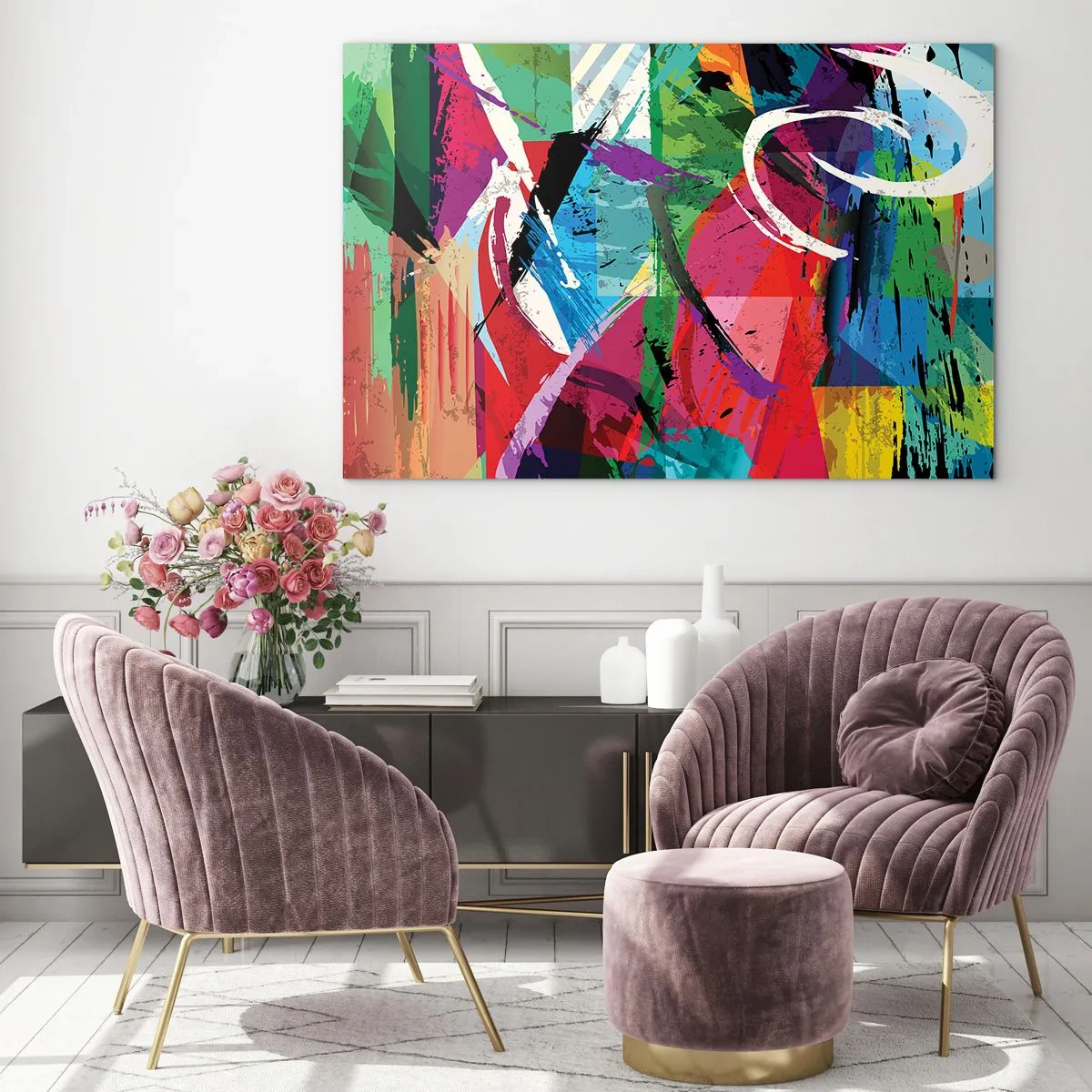 Üveg kép - Gyorsan, élénken és ugrálva - 100x70 cm