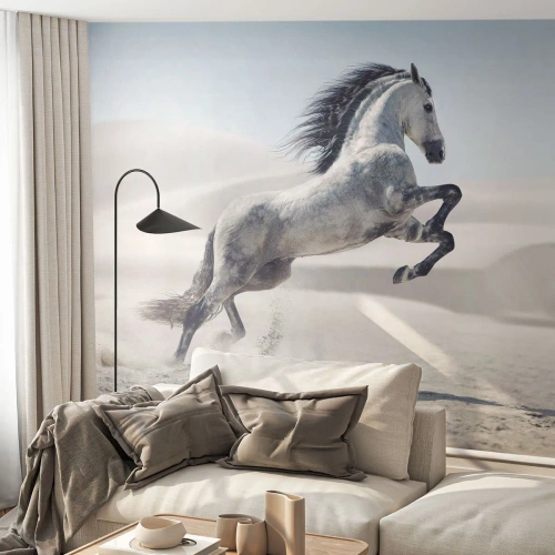 Fotótapéta Premium Sand - arab herceg - Állatok, Ló, Ló vágta - 100x70 cm
