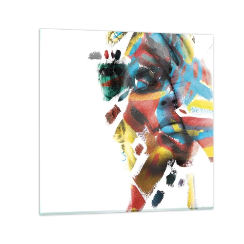 Üveg kép - Színes személyiség - 30x30 cm