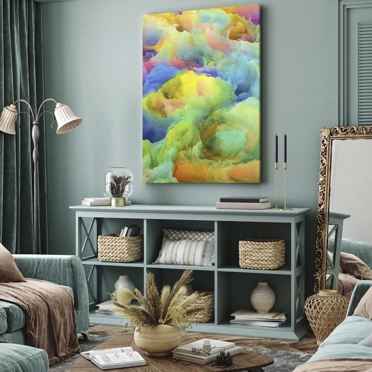 Vászonkép - Szivárványos pehely - 50x70 cm