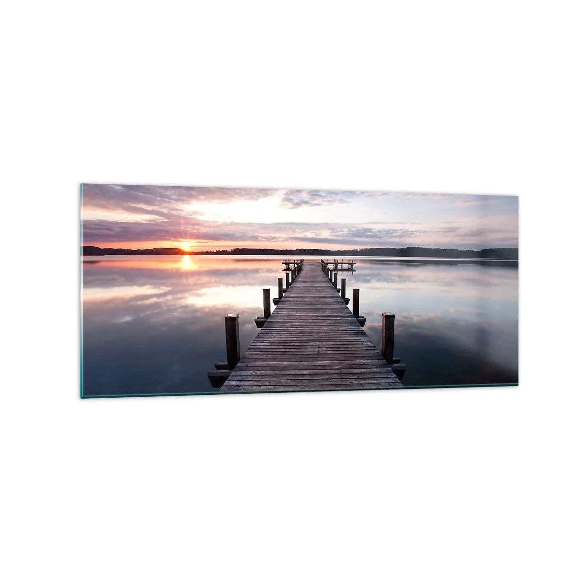 Üveg kép - Csendes határ a nappal és az éjszaka között - 120x50 cm