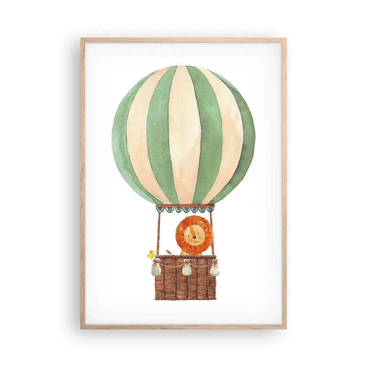 Poszter világos tölgy keretben - Leon utazásai - 70x100 cm