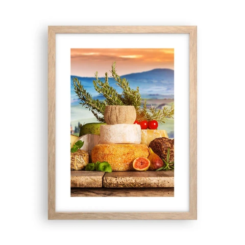 Poszter világos tölgy keretben - Az olasz életöröm - 30x40 cm