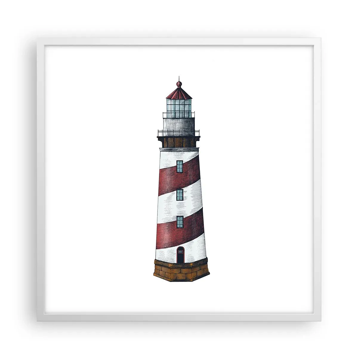 Poszter fekete keretben - Mindig résen - 60x60 cm